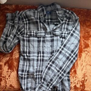 George Black and Gray Checkered Shirt
